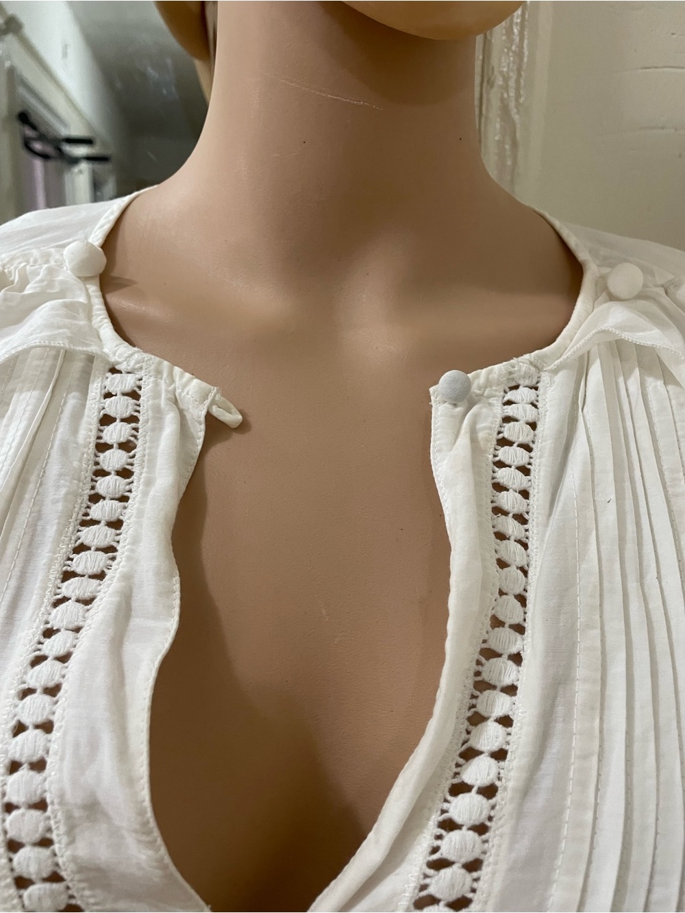 Sea New York White Tiered Midi Dress with Lace Accents - Picture 7 of 15